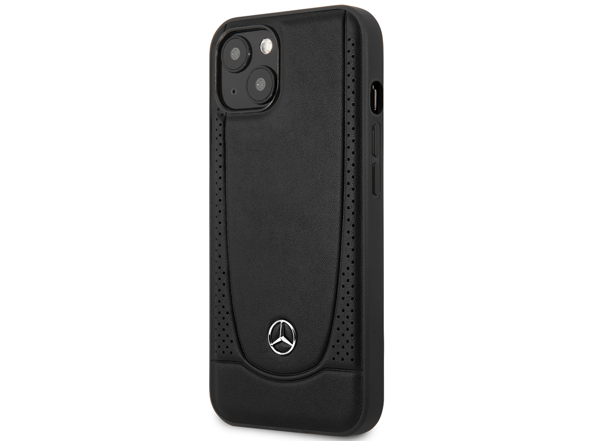 Mercedes-Benz Urban Leather Case Zwart - iPhone 14 Plus/15 Plus hoesje