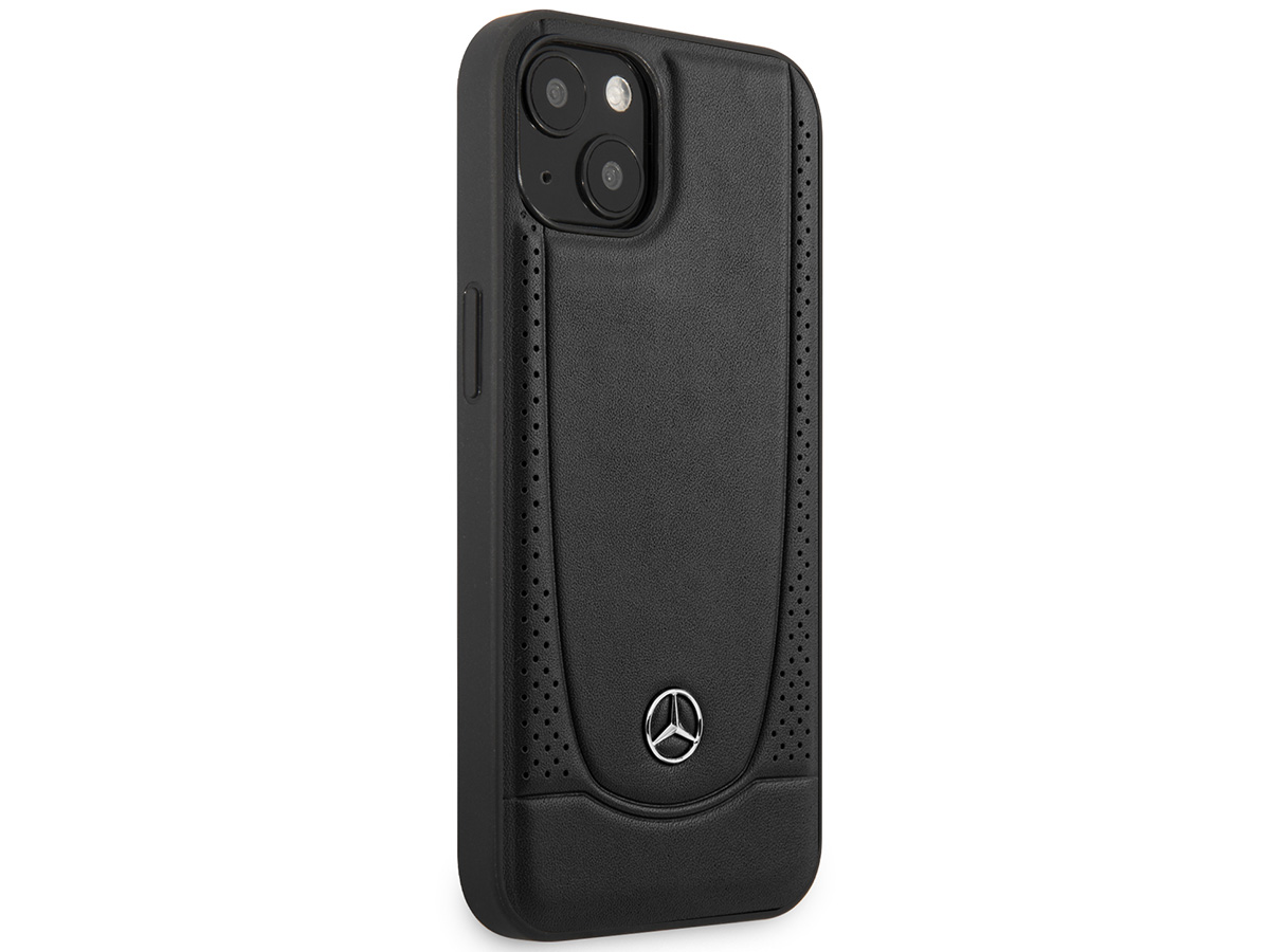 Mercedes-Benz Urban Leather Case Zwart - iPhone 14 Plus/15 Plus hoesje