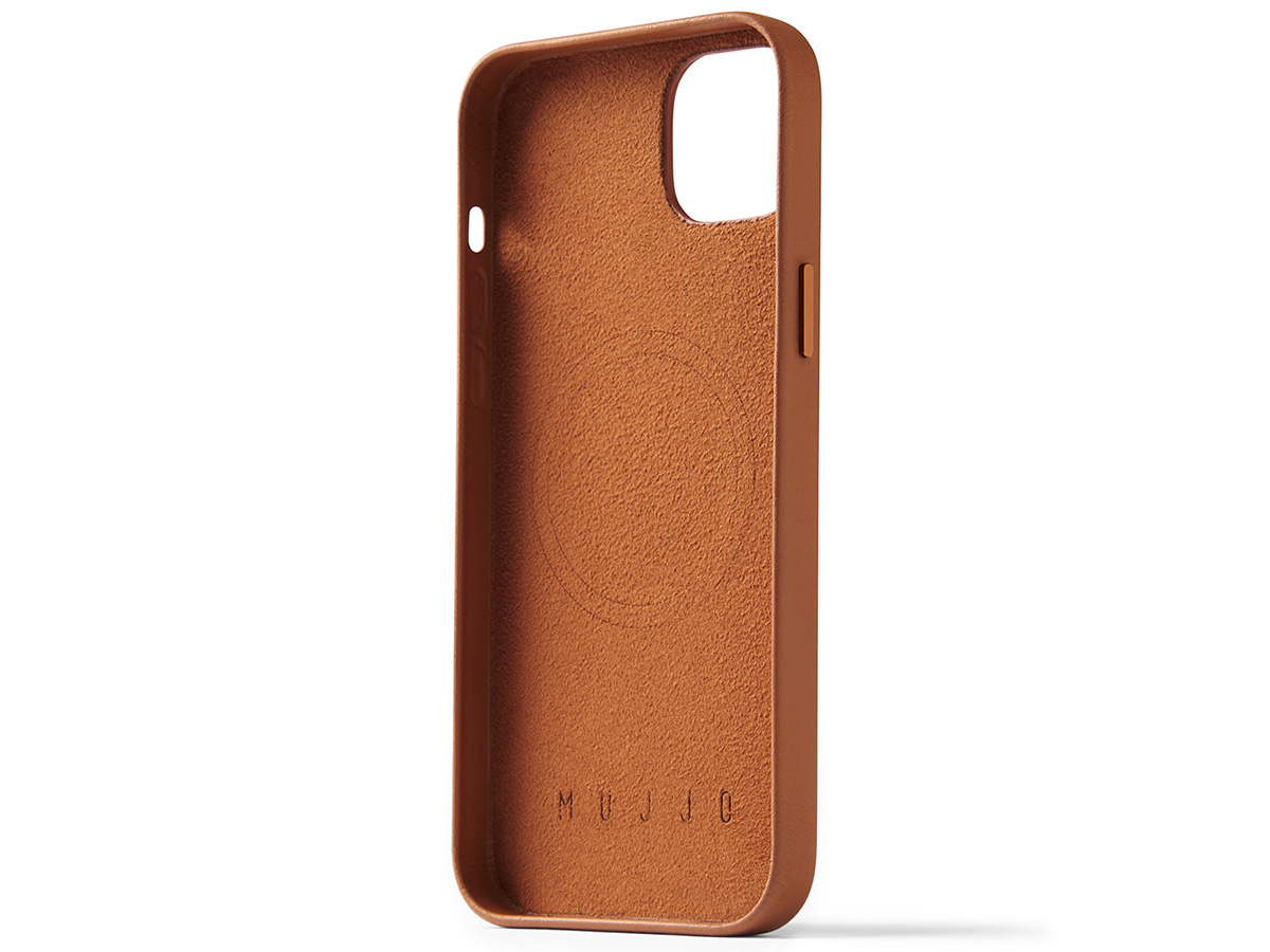 Mujjo Full Leather Case MagSafe Tan - iPhone 14 Plus/15 Plus Hoesje Leer