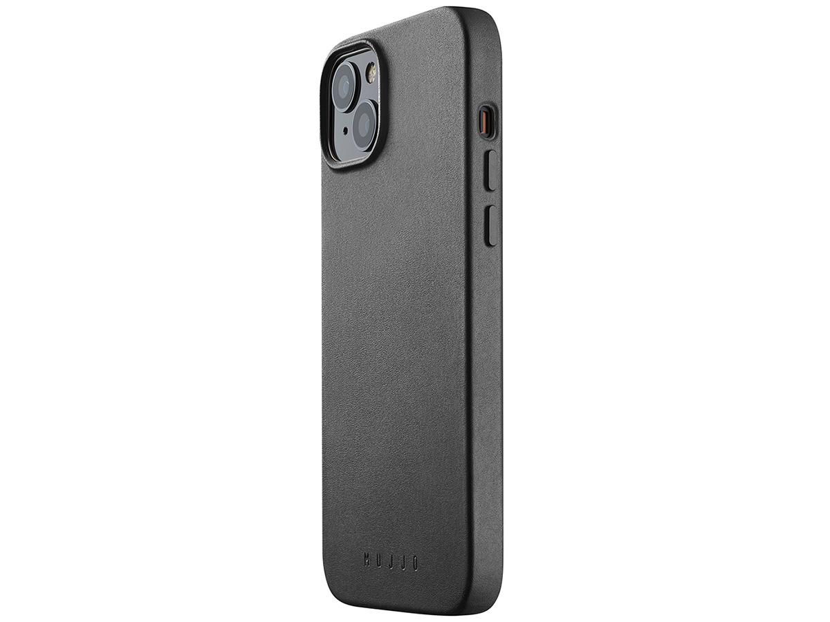 Mujjo Full Leather Case MagSafe Black - iPhone 14 Plus/15 Plus Hoesje Leer