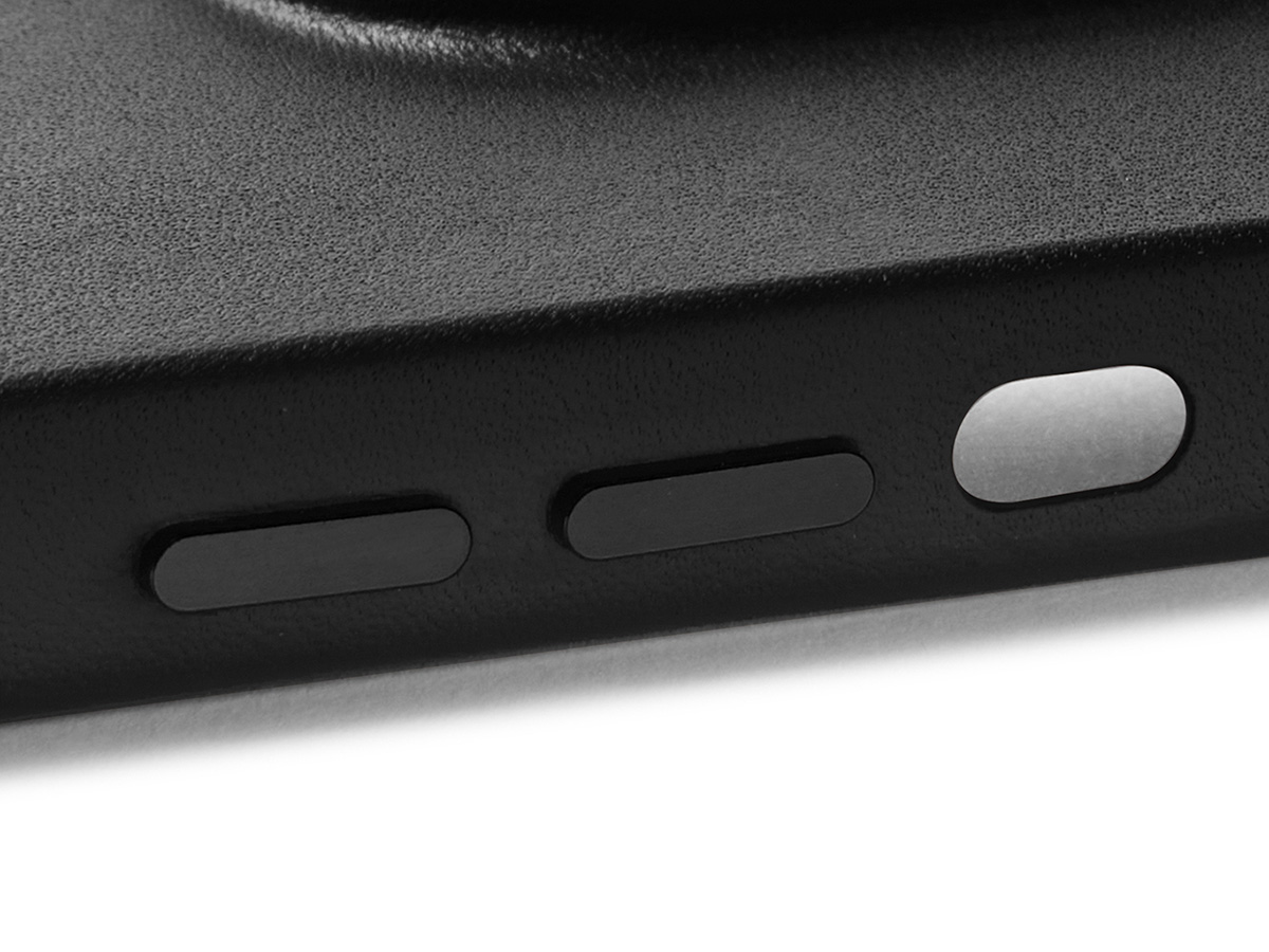 Mujjo Full Leather Case MagSafe Black - iPhone 14 Plus/15 Plus Hoesje Leer