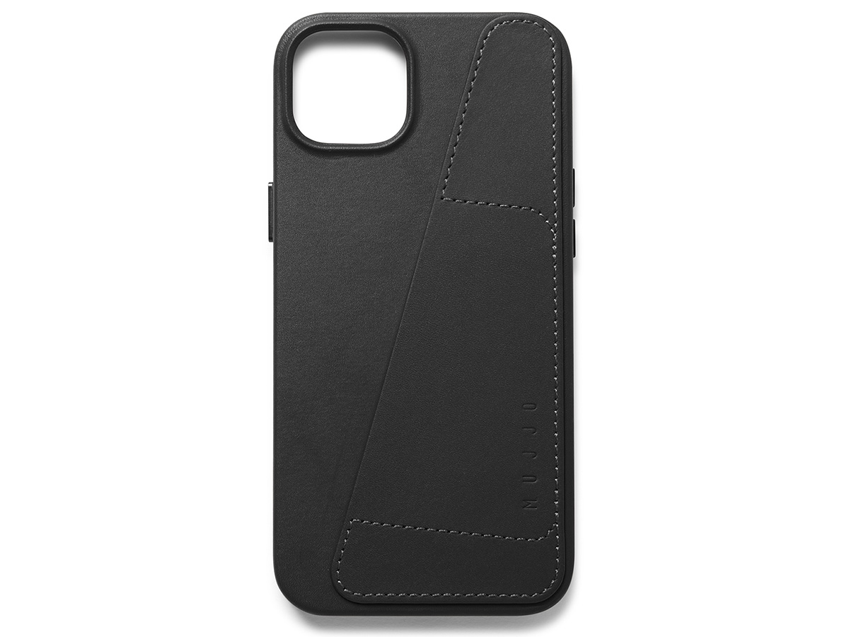 Mujjo Full Leather Wallet Case Black - iPhone 14 Plus/15 Plus Hoesje Leer