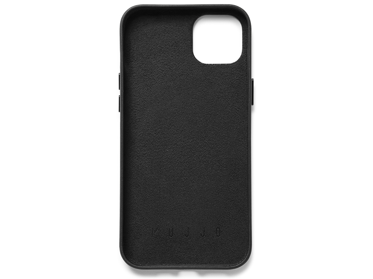 Mujjo Full Leather Wallet Case Black - iPhone 14 Plus/15 Plus Hoesje Leer