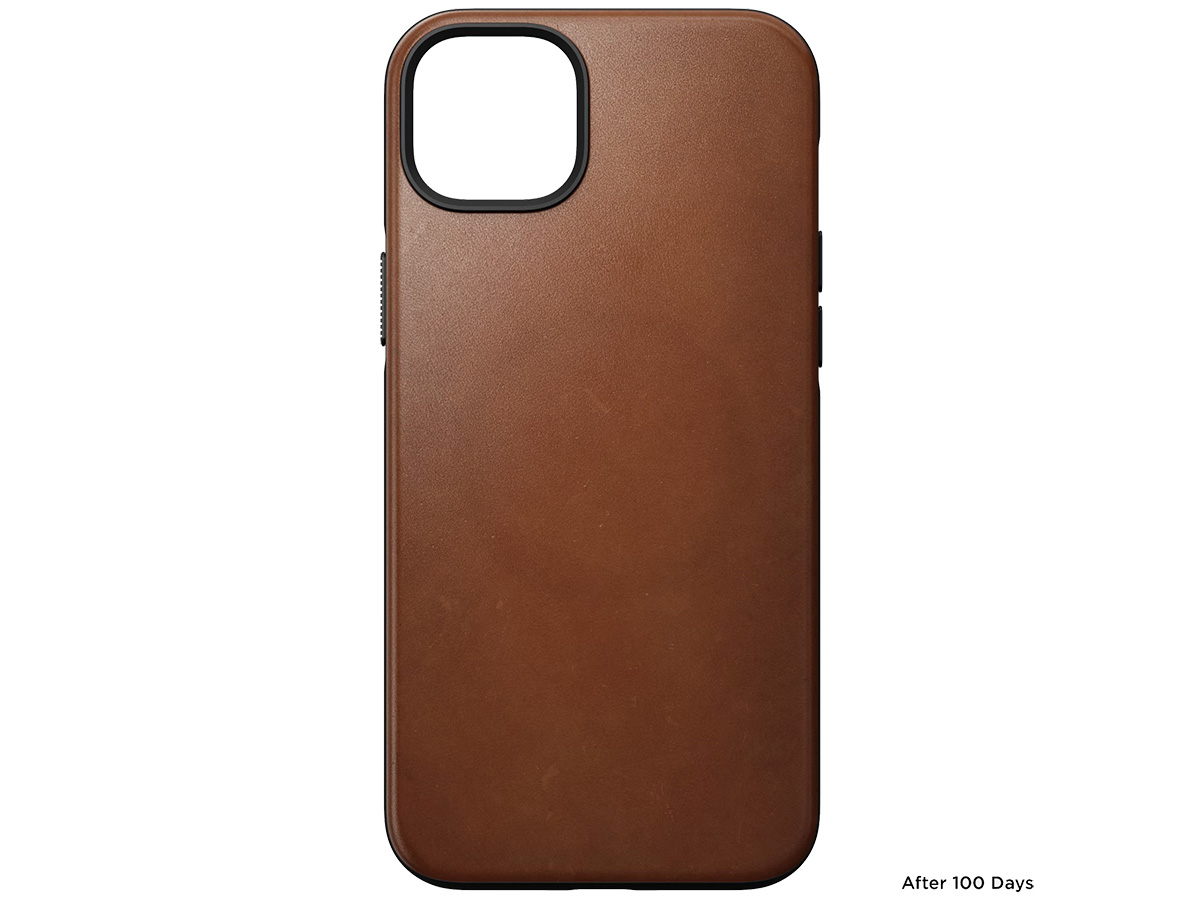 Nomad Modern Leather Case Cognac - iPhone 14 Plus hoesje