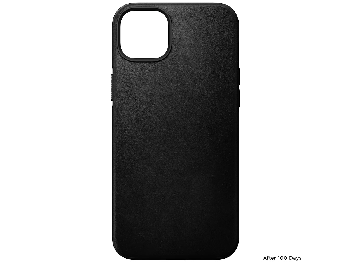 Nomad Modern Leather Case Zwart - iPhone 14 Plus hoesje