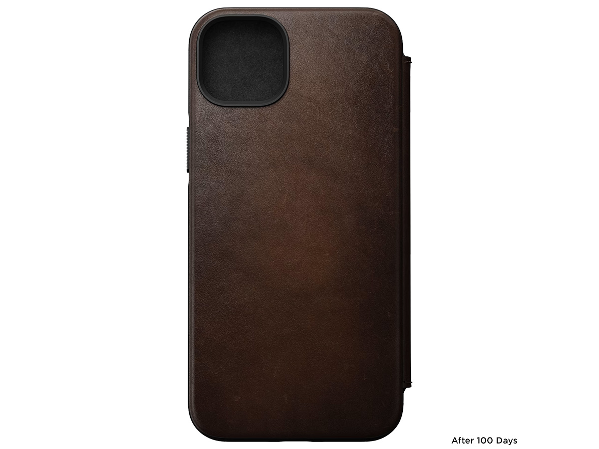 Nomad Modern Leather Folio Bruin - iPhone 14 Plus hoesje