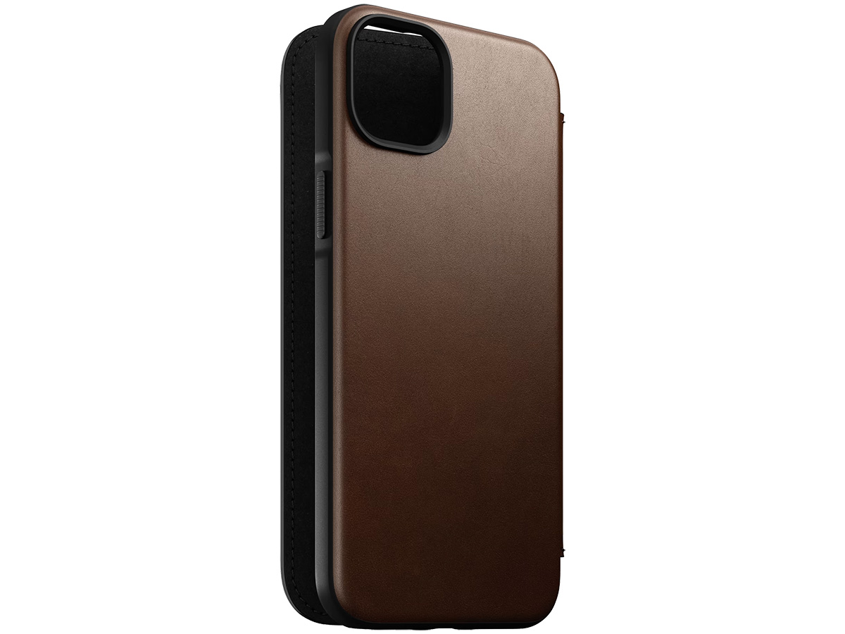 Nomad Modern Leather Folio Bruin - iPhone 14 Plus hoesje