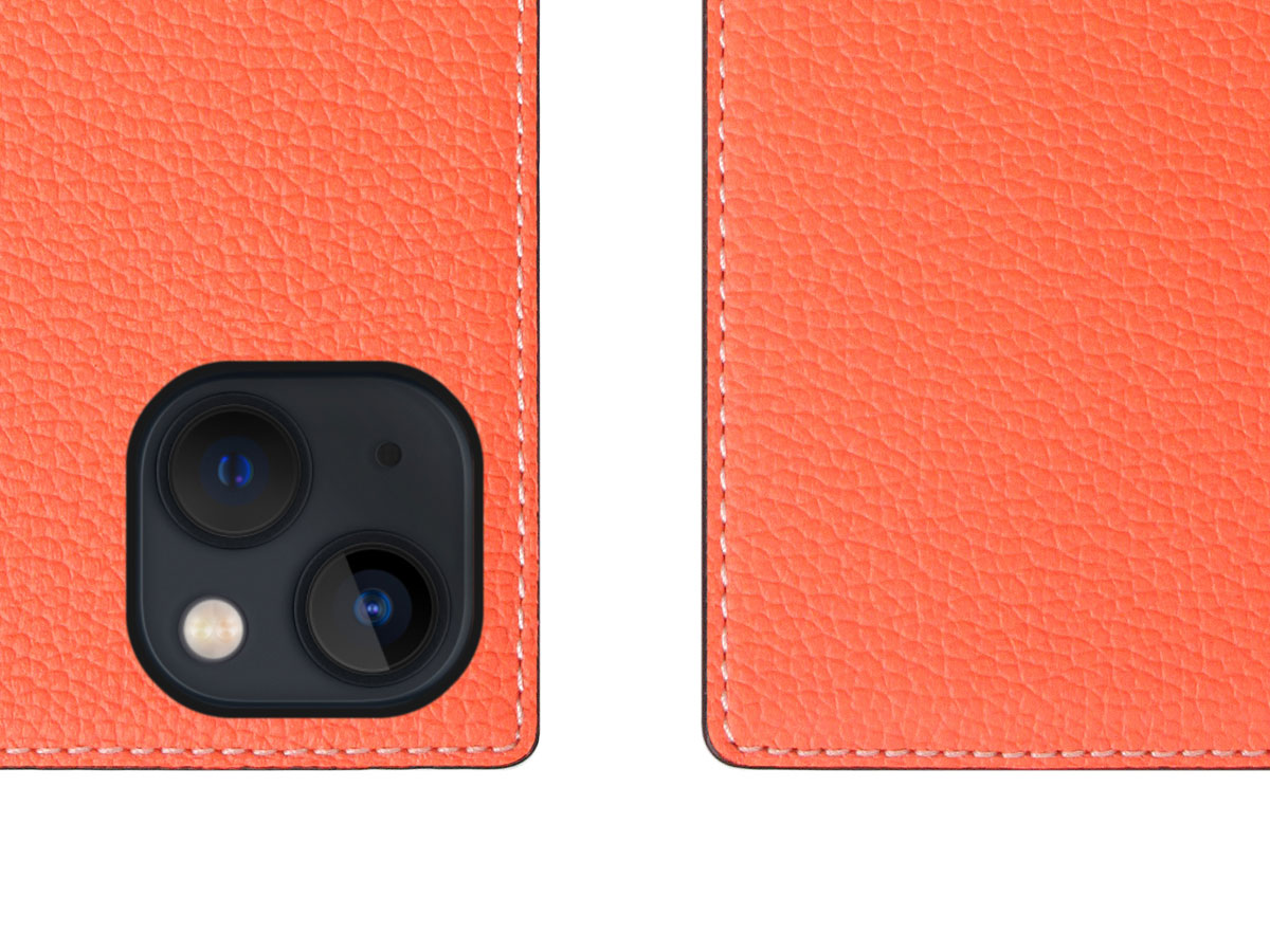 SLG Design D8 Folio Leer Coral - iPhone 14 Plus hoesje