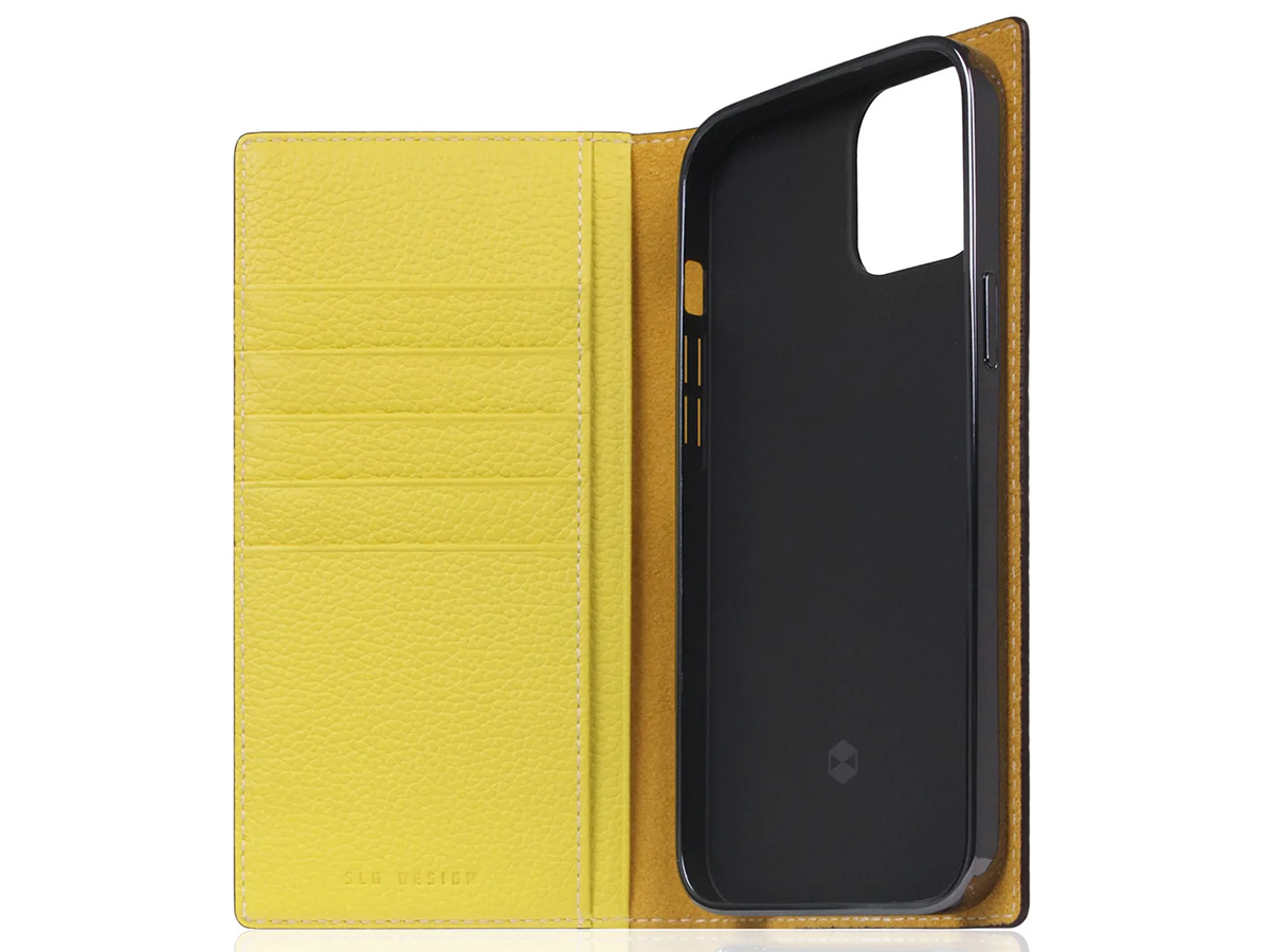 SLG Design D8 Folio Leer Lemon - iPhone 14 Plus hoesje