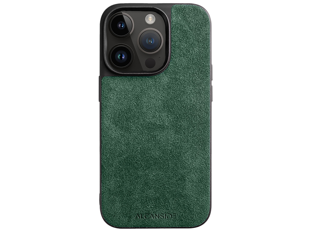 Alcanside Alcantara Back Case Groen - iPhone 14 Pro hoesje