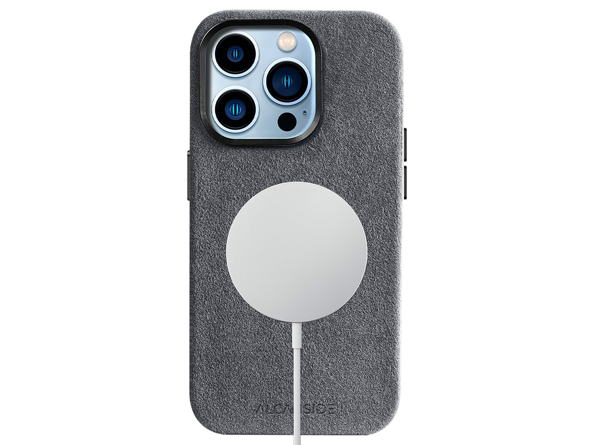 Alcanside Alcantara MagSafe Case Nardo Grey - iPhone 14 Pro hoesje