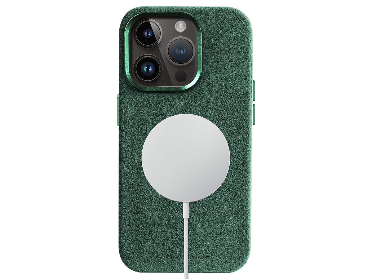 Alcanside Alcantara MagSafe Case Groen - iPhone 14 Pro hoesje