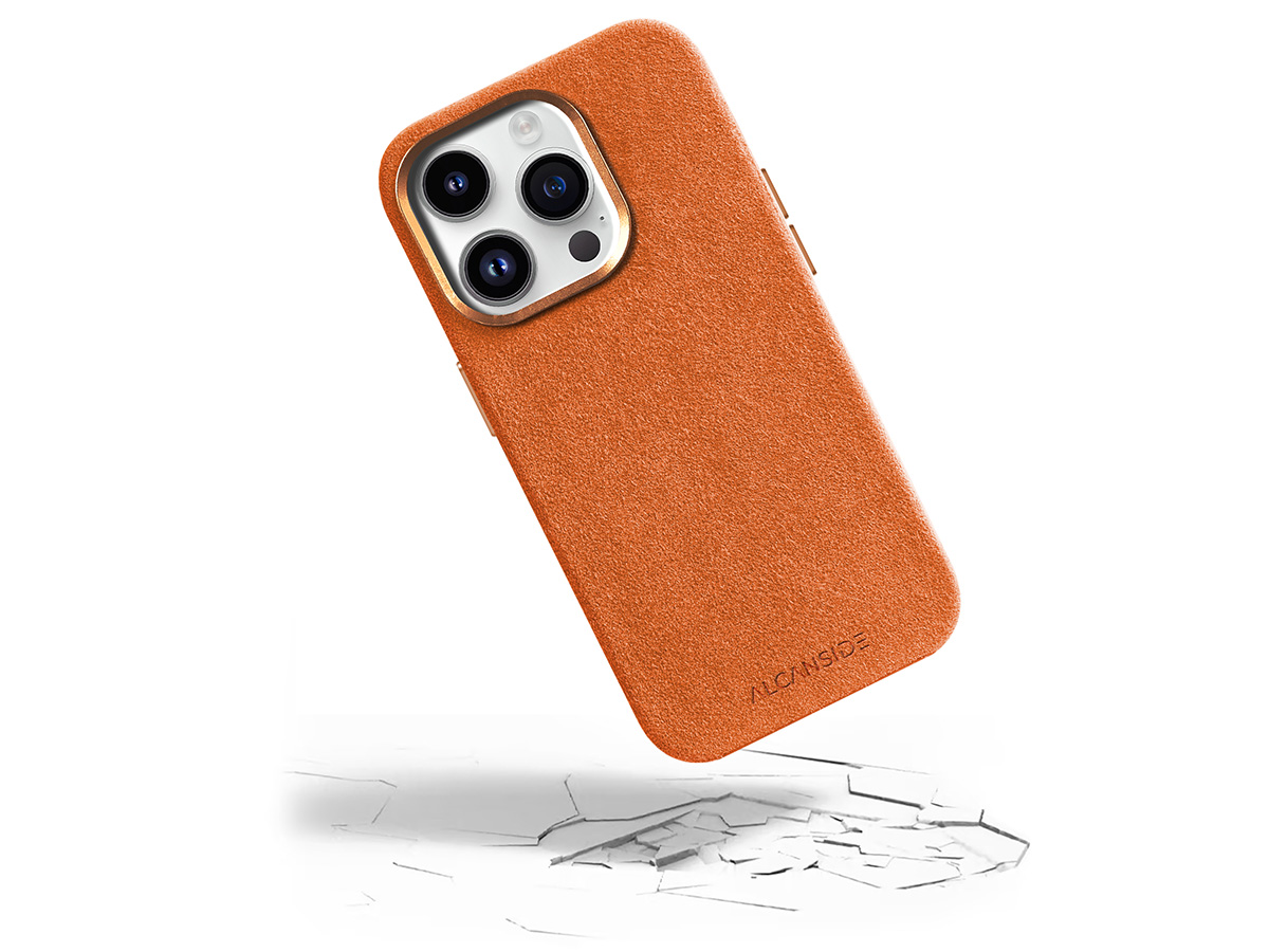 Alcanside Alcantara MagSafe Case Oranje - iPhone 14 Pro hoesje