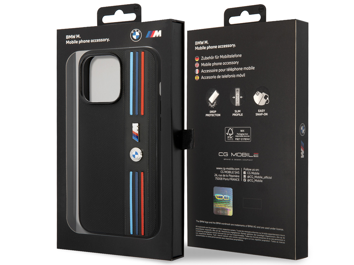 BMW M Tricolor Lines Case - iPhone 14 Pro hoesje