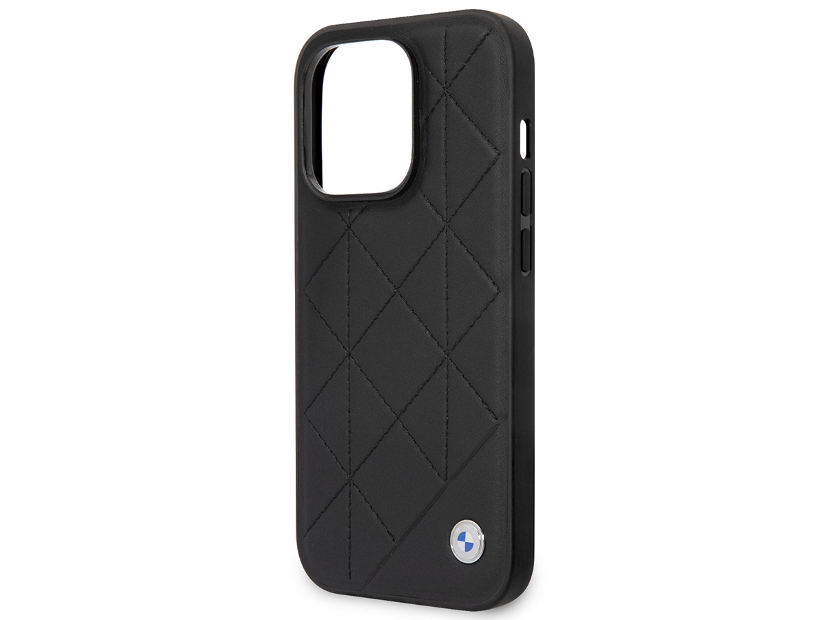 BMW Quilted Leather Seat Case - iPhone 14 Pro hoesje