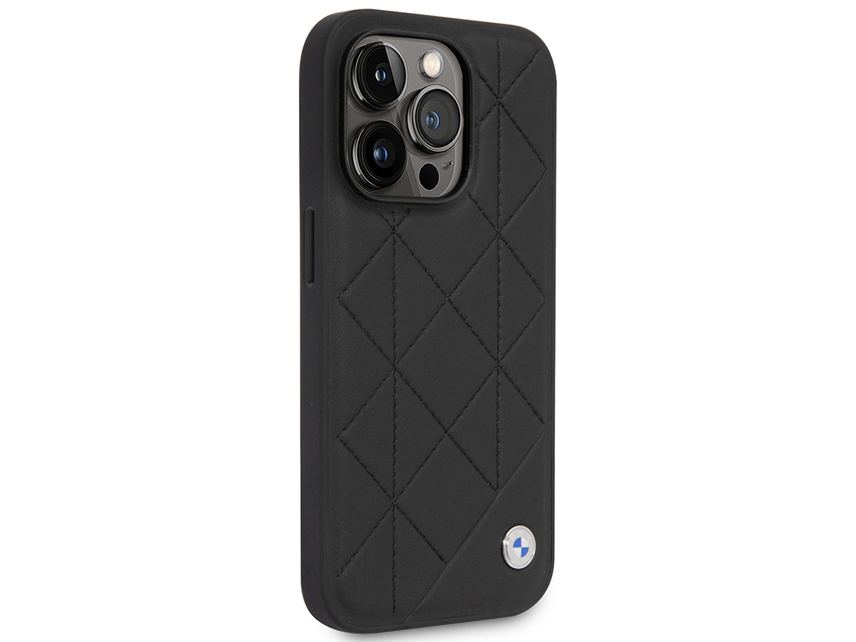 BMW Quilted Leather Seat Case - iPhone 14 Pro hoesje