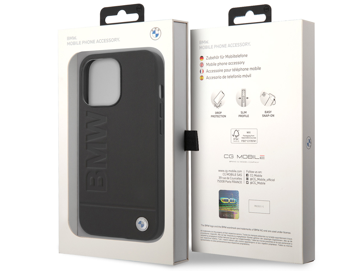 BMW Signature Leather Case - iPhone 14 Pro hoesje