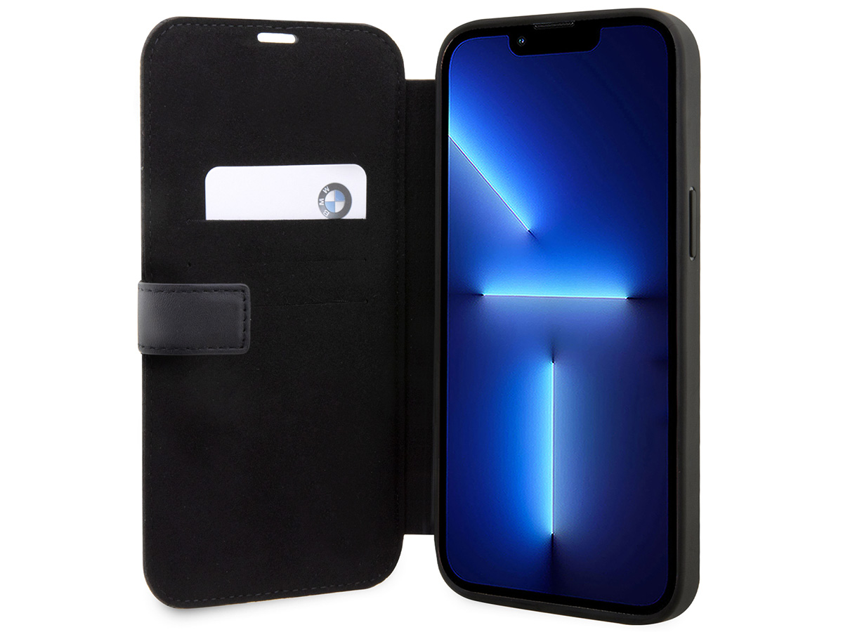 BMW Signature Lines Leather Folio Case - iPhone 14 Pro Hoesje Leer