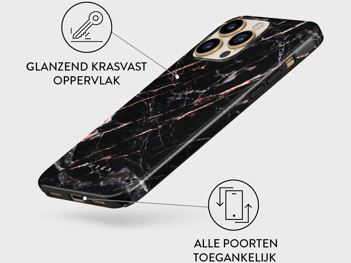 Burga Tough Case Rose Gold Marble - iPhone 14 Pro Hoesje