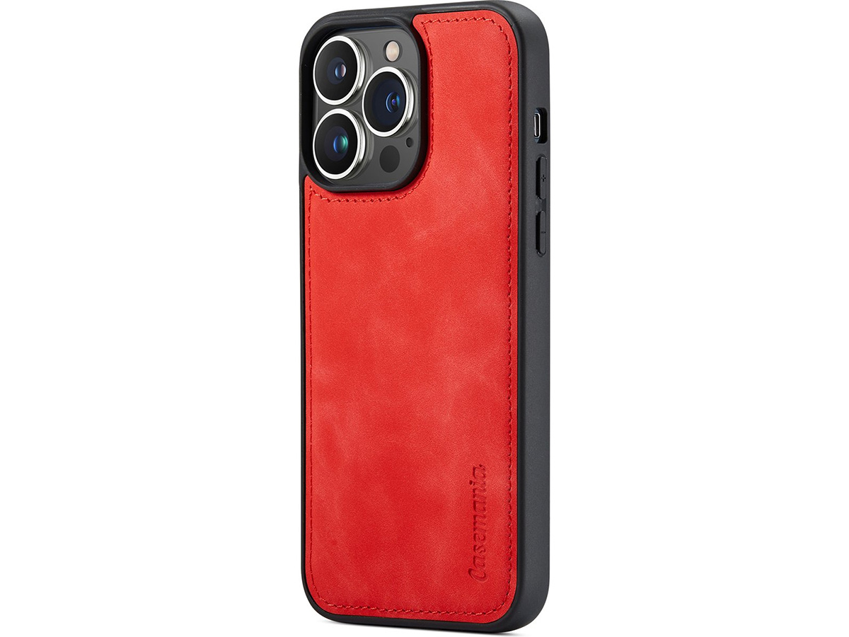 CaseMe 2in1 Magnetic Bookcase Rood - iPhone 14 Pro Hoesje