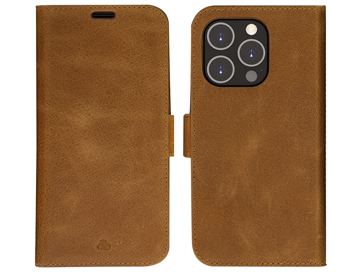 dbramante1928 Lynge Magnetic 2in1 Case Tan - Leren iPhone 15 Pro Hoesje