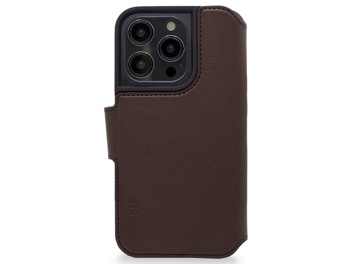 Decoded Case Wallet Leather Book Bruin - iPhone 14 Pro hoesje