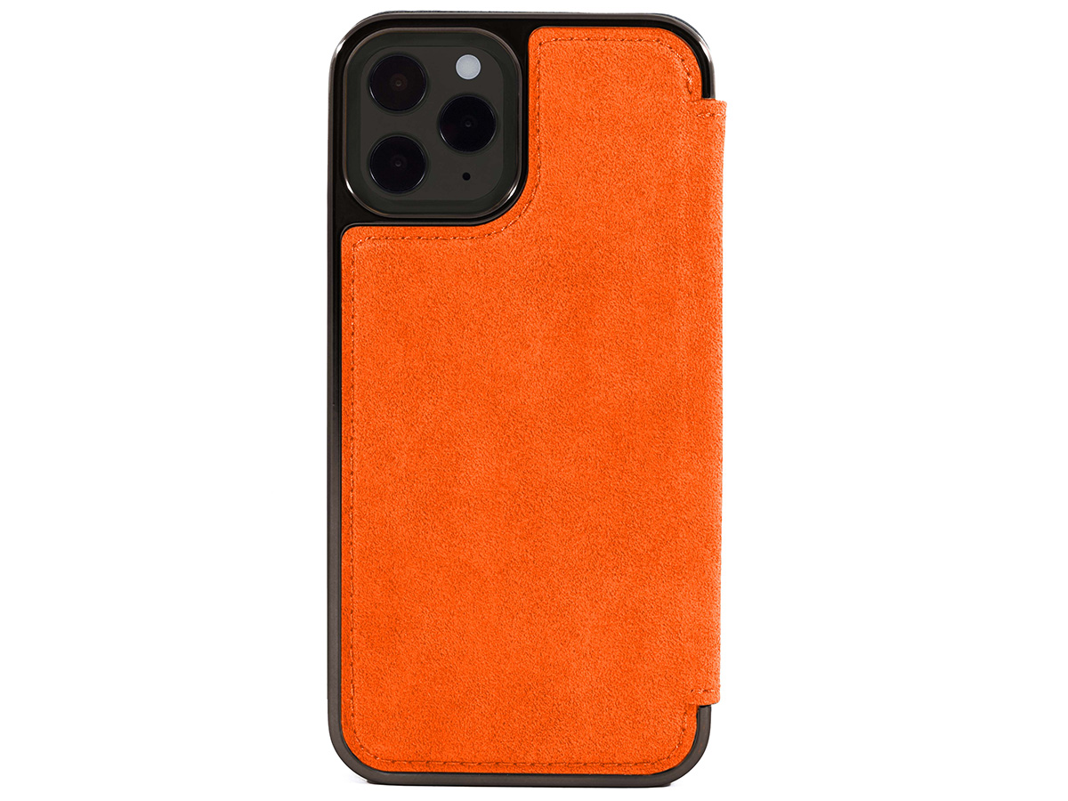 Greenwich Alcantara Case iPhone 14 Pro Hoesje Oranje