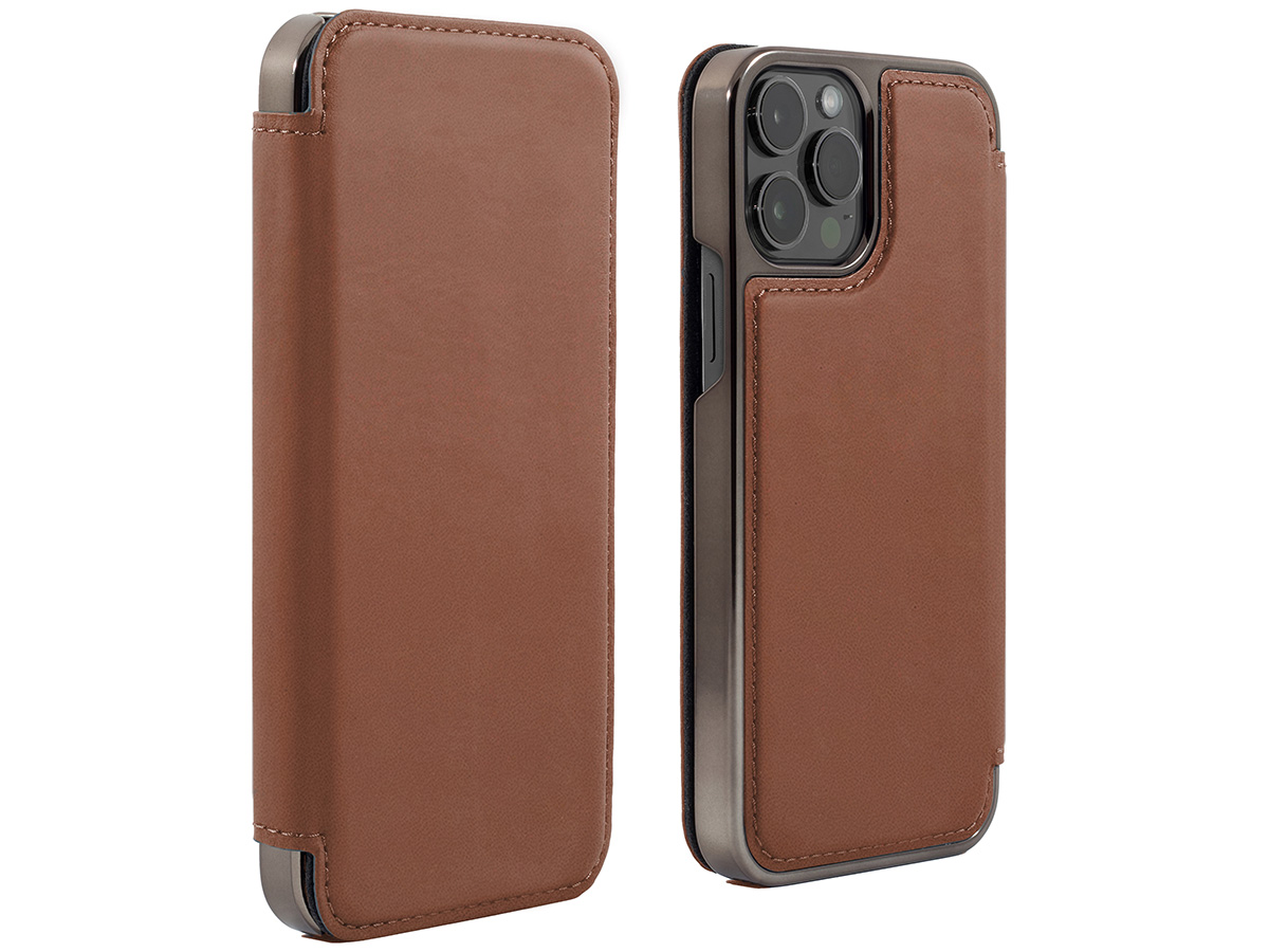 Greenwich Blake MagSafe Leather Folio Saddle - iPhone 14 Pro Hoesje