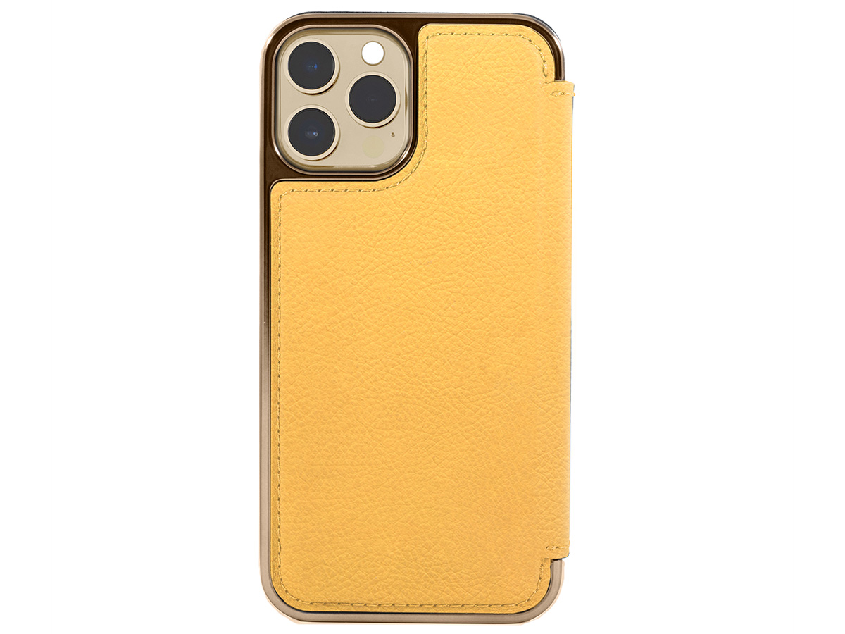 Greenwich Blake MagSafe Leather Folio Canary - iPhone 14 Pro Hoesje