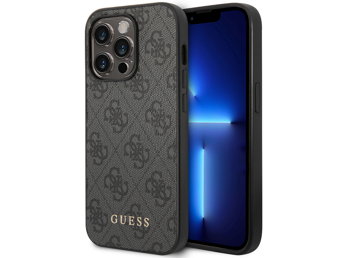 Guess 4G Monogram Case Grijs - iPhone 14 Pro hoesje