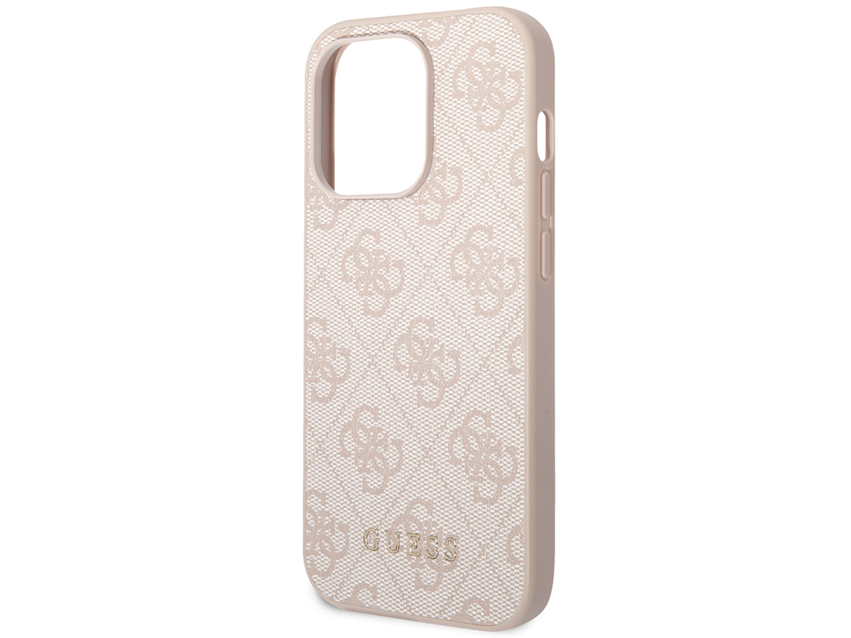 Guess 4G Monogram Case Roze - iPhone 14 Pro hoesje