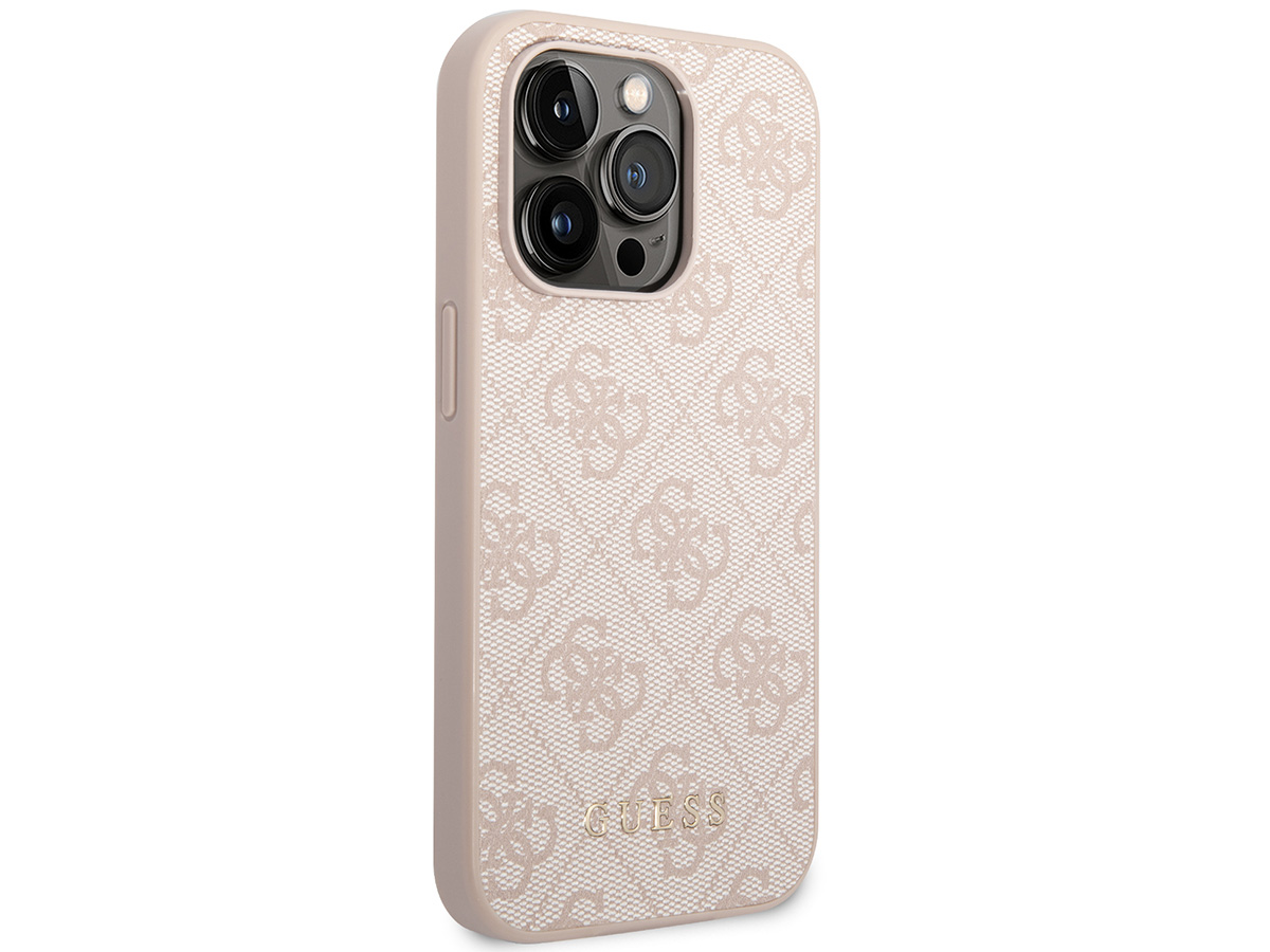 Guess 4G Monogram Case Roze - iPhone 14 Pro hoesje