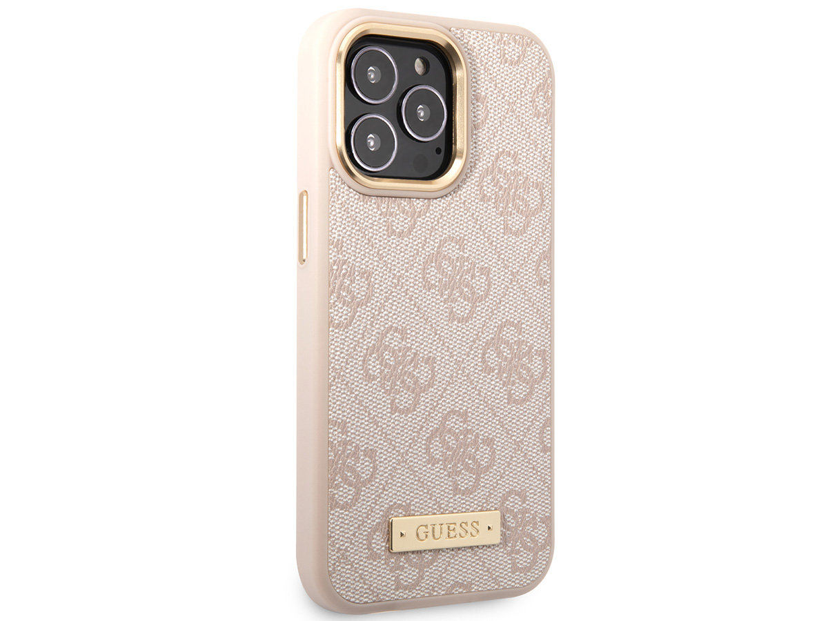 Guess 4G Monogram MagSafe Case Roze - iPhone 14 Pro hoesje