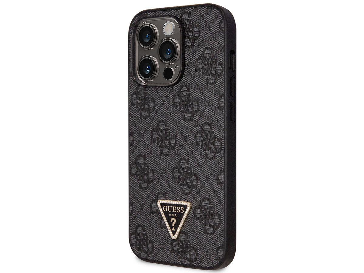 Guess 4G Monogram Necklace Case Grijs - iPhone 14 Pro hoesje