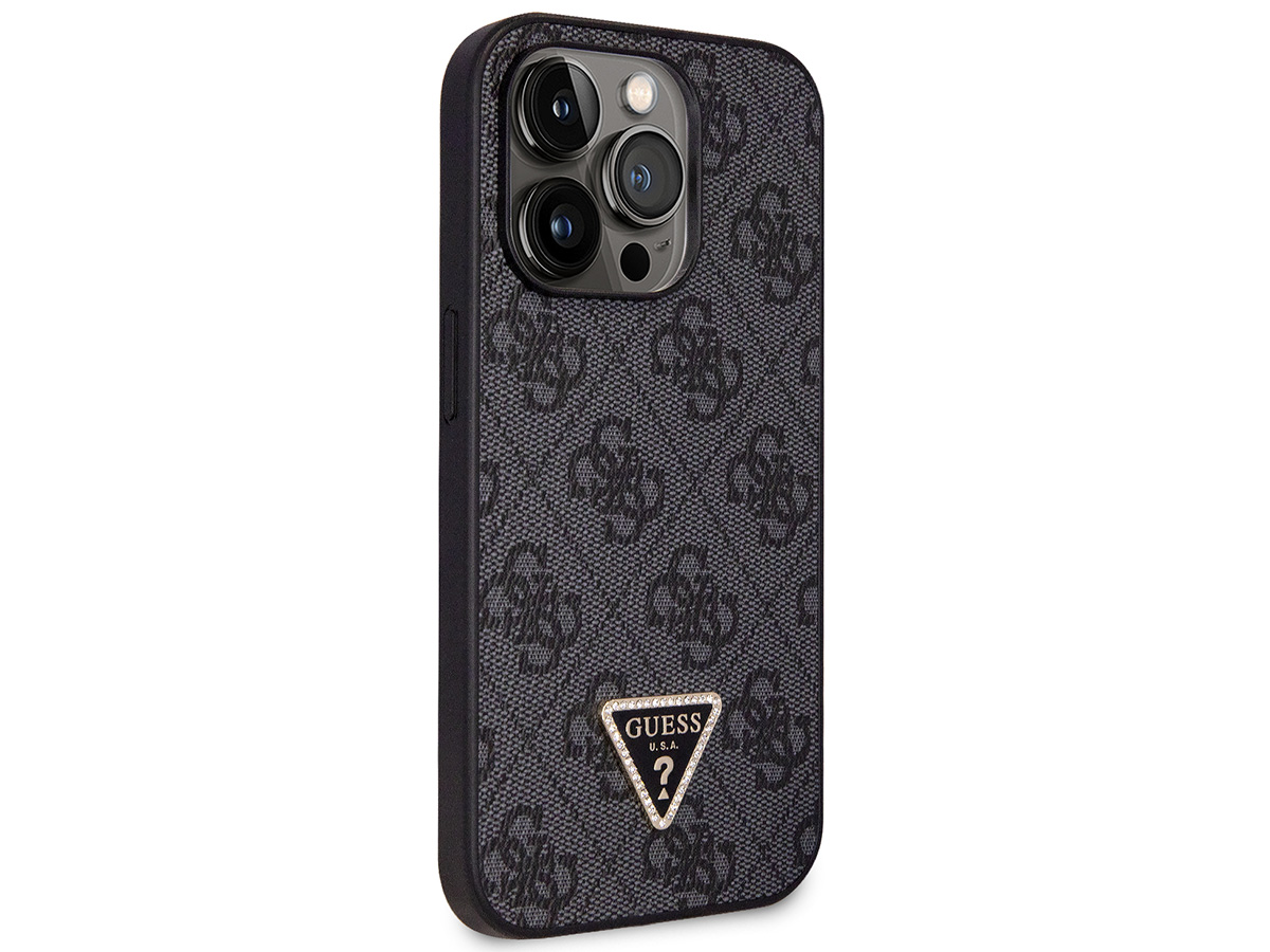 Guess 4G Monogram Necklace Case Grijs - iPhone 14 Pro hoesje