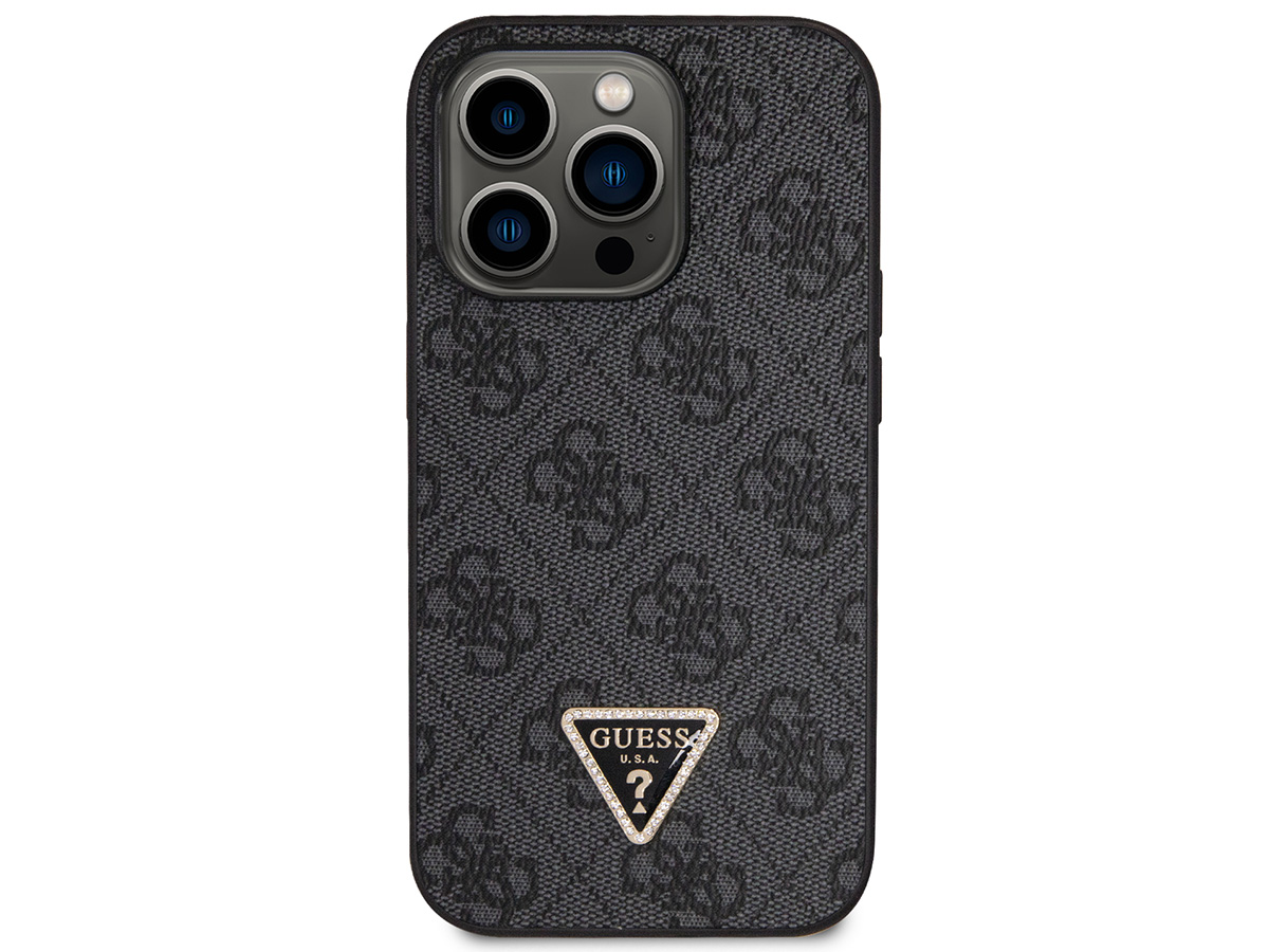 Guess 4G Monogram Necklace Case Grijs - iPhone 14 Pro hoesje