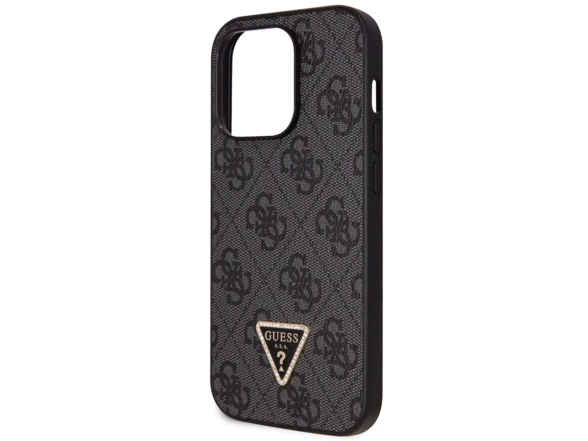 Guess 4G Monogram Necklace Case Grijs - iPhone 14 Pro hoesje