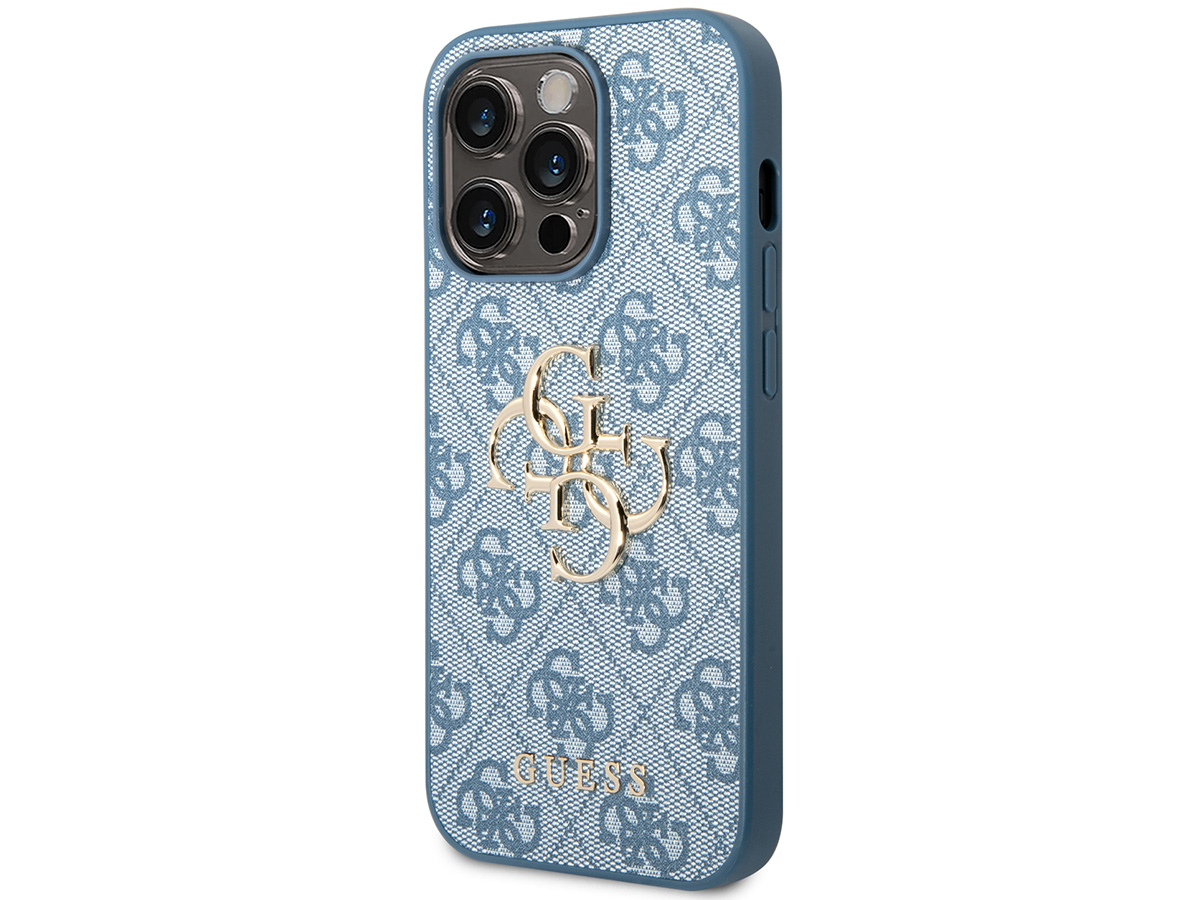 Guess Big 4G Monogram Case Blauw - iPhone 14 Pro hoesje