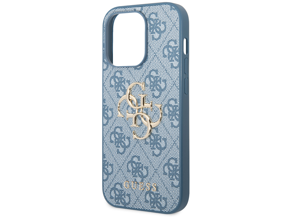 Guess Big 4G Monogram Case Blauw - iPhone 14 Pro hoesje