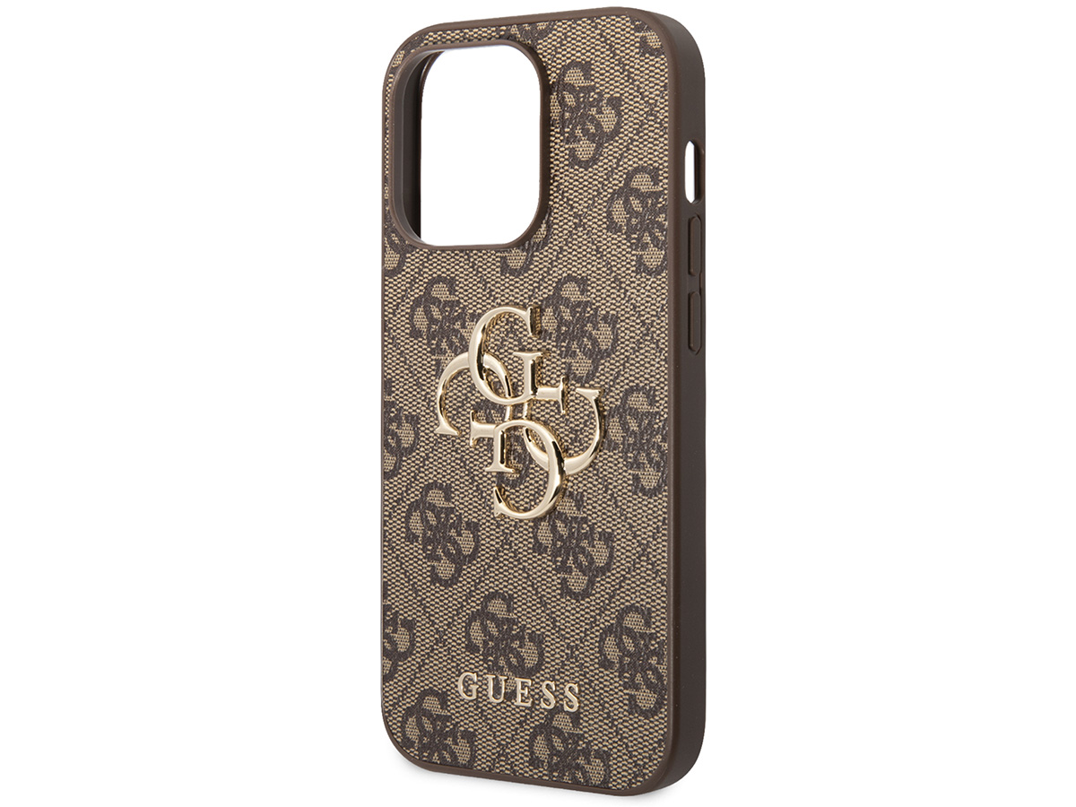 Guess Big 4G Monogram Case Bruin - iPhone 14 Pro hoesje