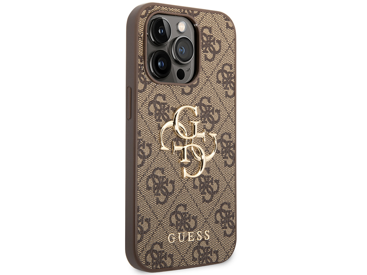 Guess Big 4G Monogram Case Bruin - iPhone 14 Pro hoesje