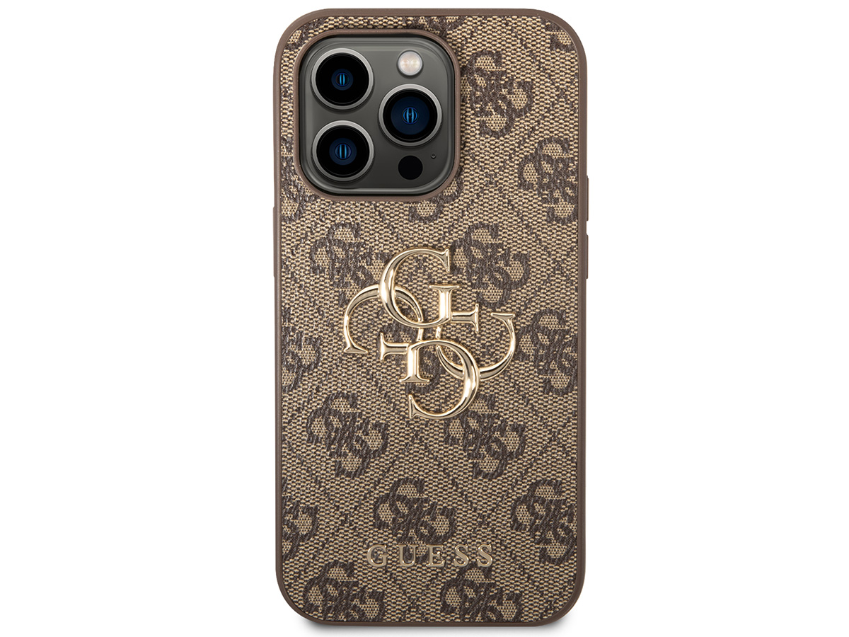 Guess Big 4G Monogram Case Bruin - iPhone 14 Pro hoesje