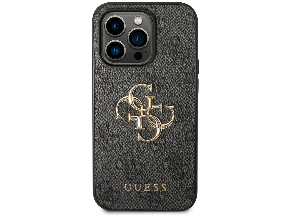 Guess Big 4G Monogram Case Grijs - iPhone 14 Pro hoesje