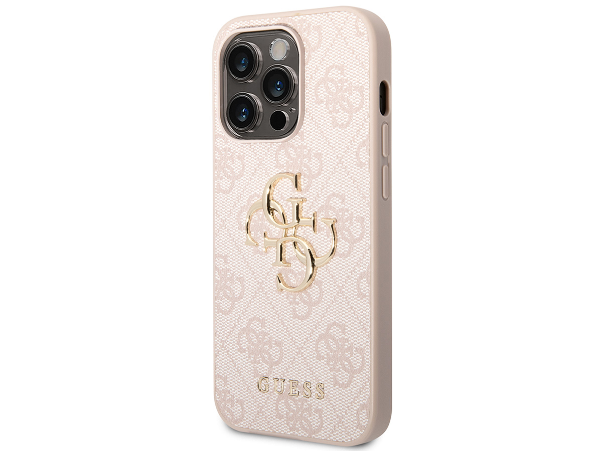 Guess Big 4G Monogram Case Roze - iPhone 14 Pro hoesje