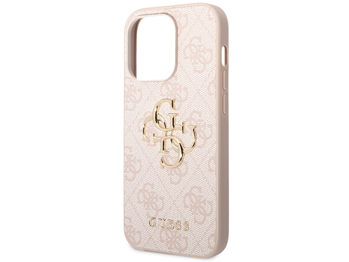 Guess Big 4G Monogram Case Roze - iPhone 14 Pro hoesje