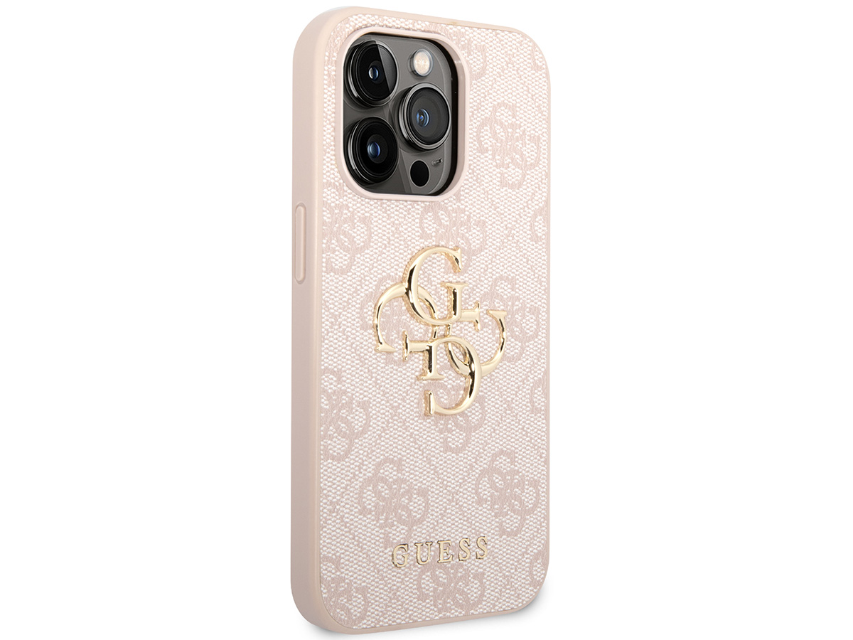 Guess Big 4G Monogram Case Roze - iPhone 14 Pro hoesje