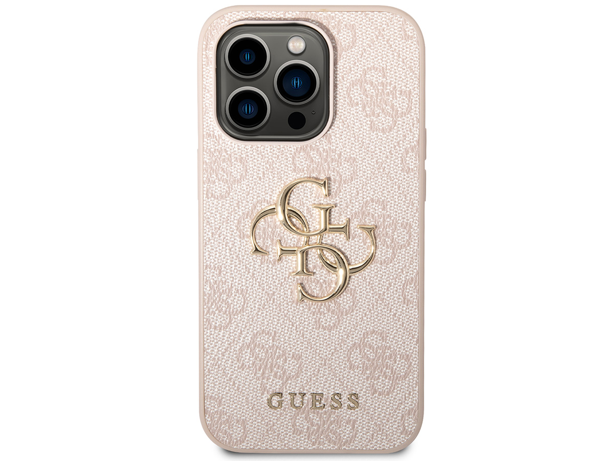 Guess Big 4G Monogram Case Roze - iPhone 14 Pro hoesje