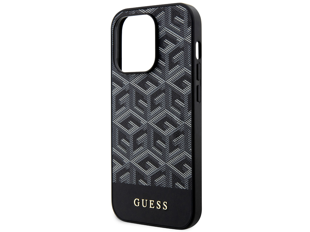 Guess G-Cube MagSafe Case Zwart - iPhone 14 Pro hoesje