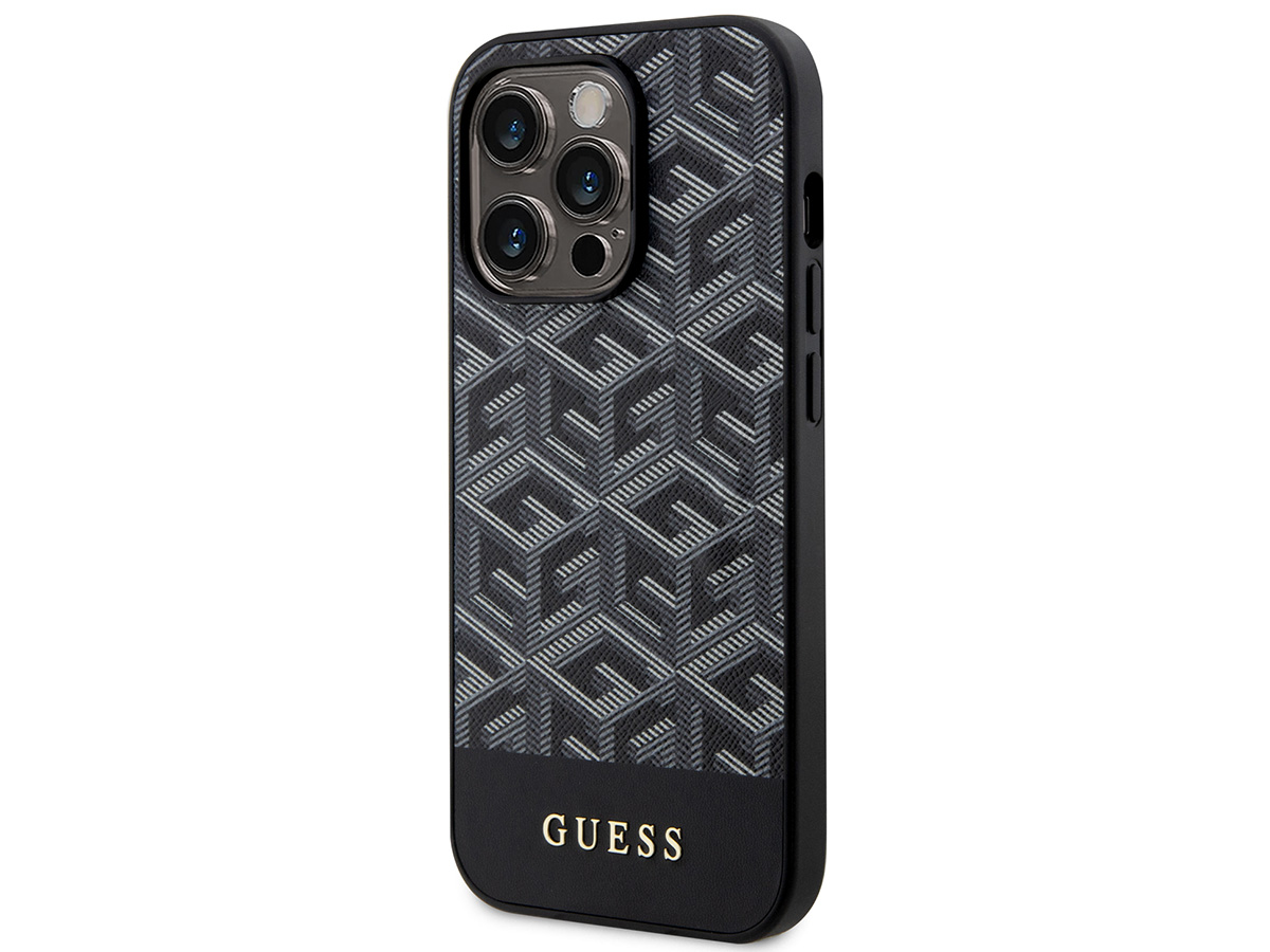 Guess G-Cube MagSafe Case Zwart - iPhone 14 Pro hoesje