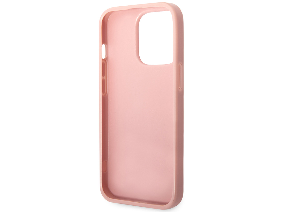 Guess Glitter TPU Case Roze - iPhone 14 Pro hoesje